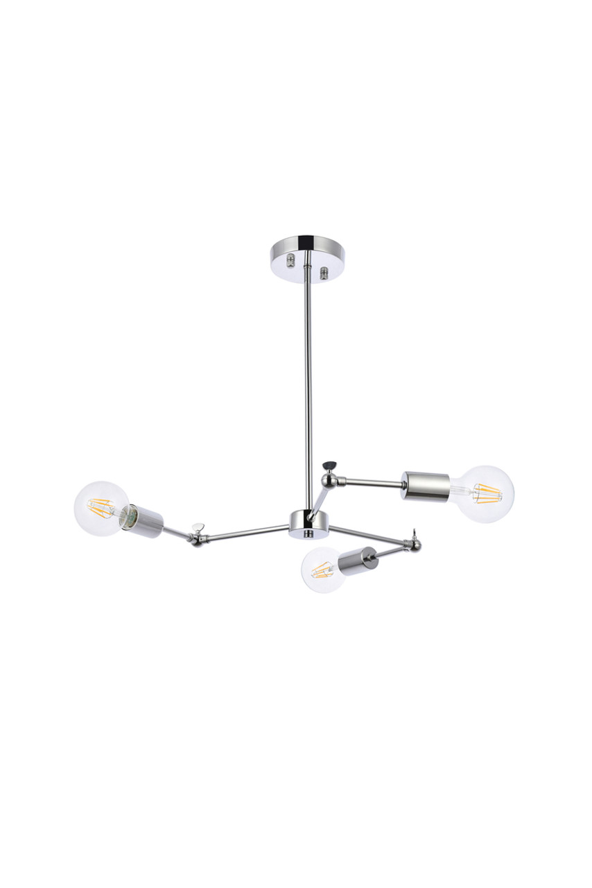 Living District LD2340C Furlong 3 lights chrome pendant