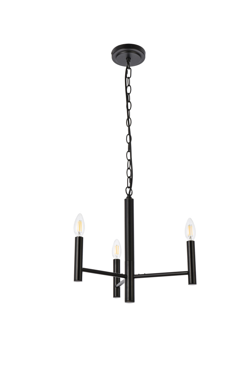 Living Disrict LD7059D17BK Carmella 3 lights pendant in black