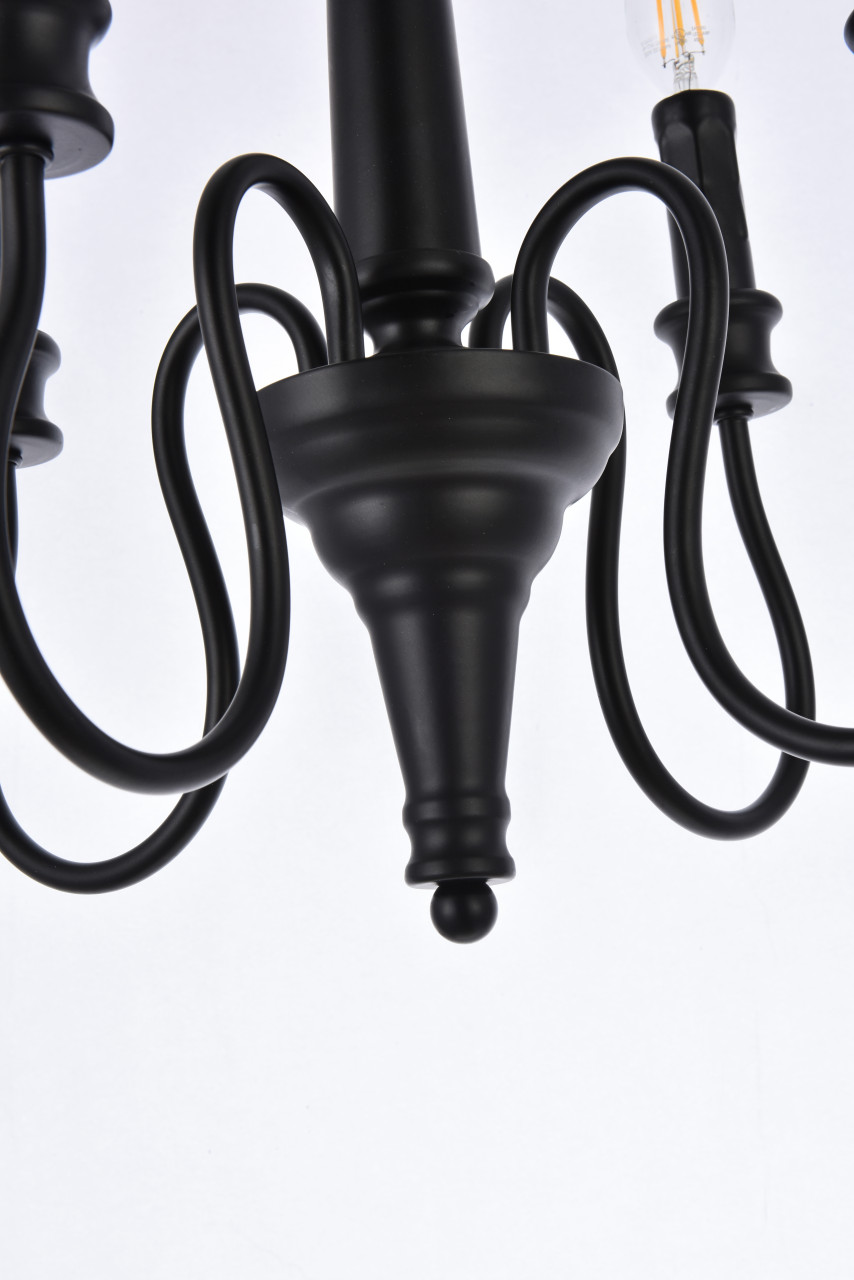 Living Disrict LD7042D14BK Flynx 4 lights pendant in black