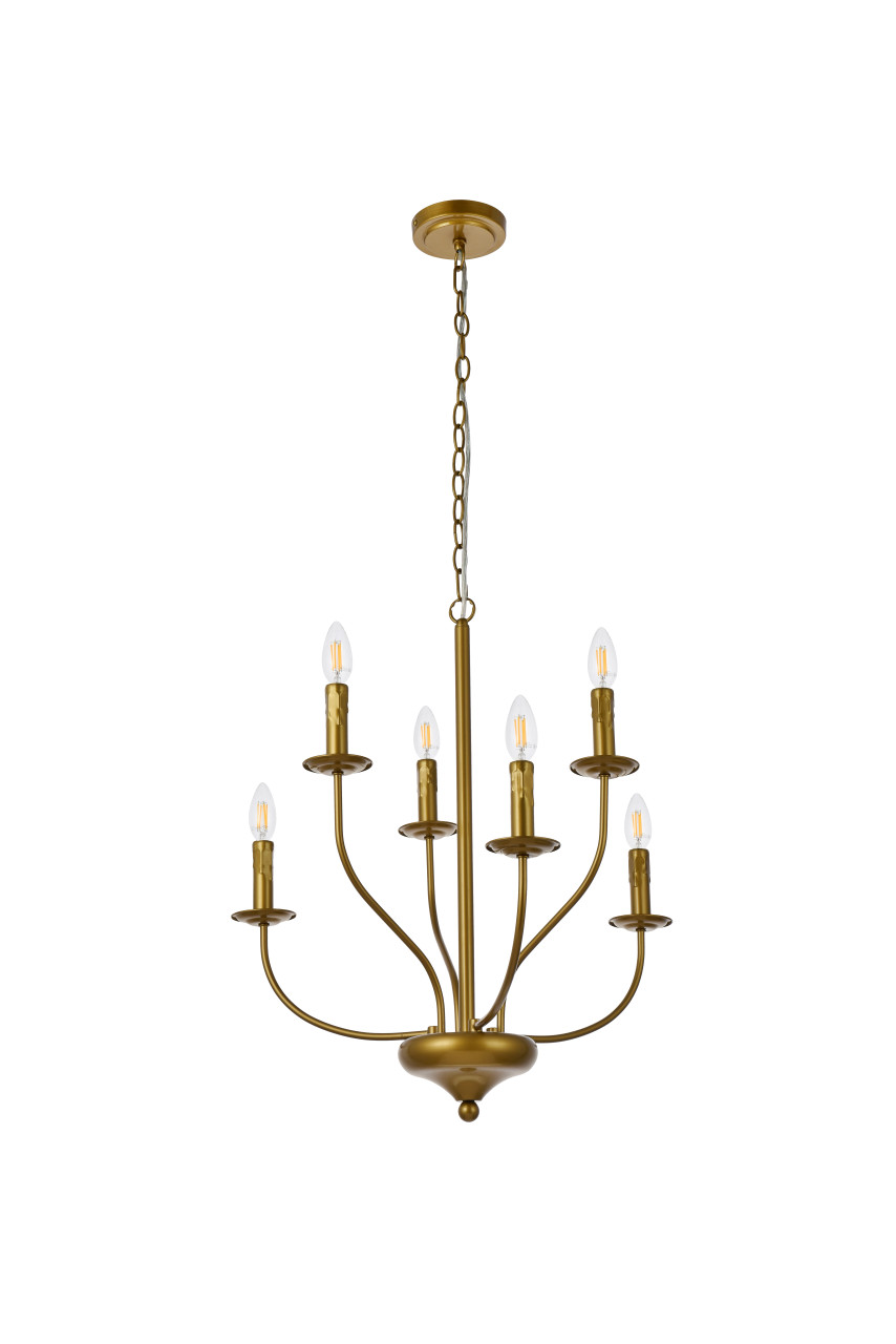 Living Disrict LD7046D24BR Westley 6 lights pendant in brass