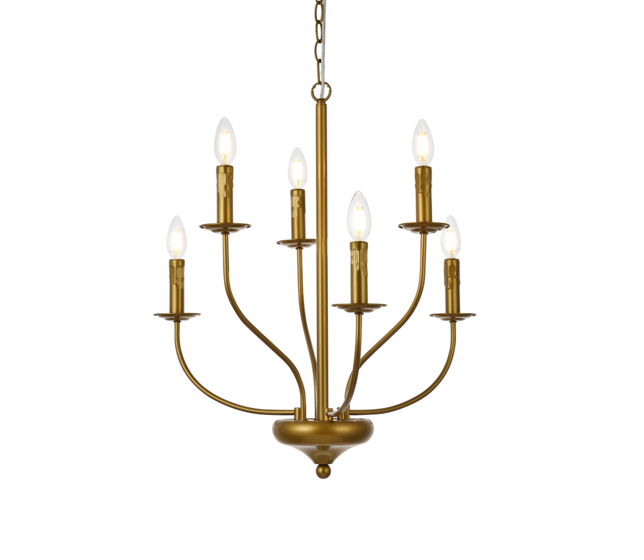 Living Disrict LD7046D24BR Westley 6 lights pendant in brass