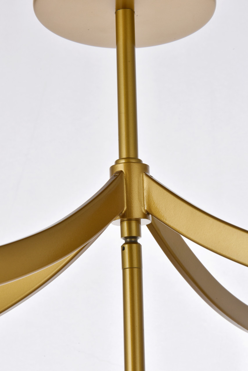 Living Disrict LD7068F14BR Kiera 4 lights pendant in brass