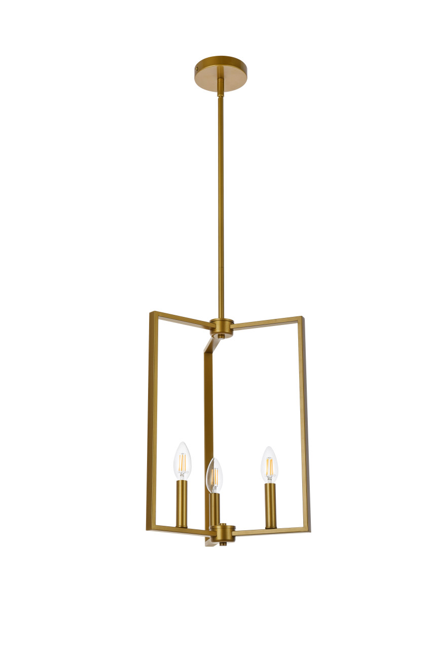 Living Disrict LD7071D14BR Vino 3 lights pendant in brass