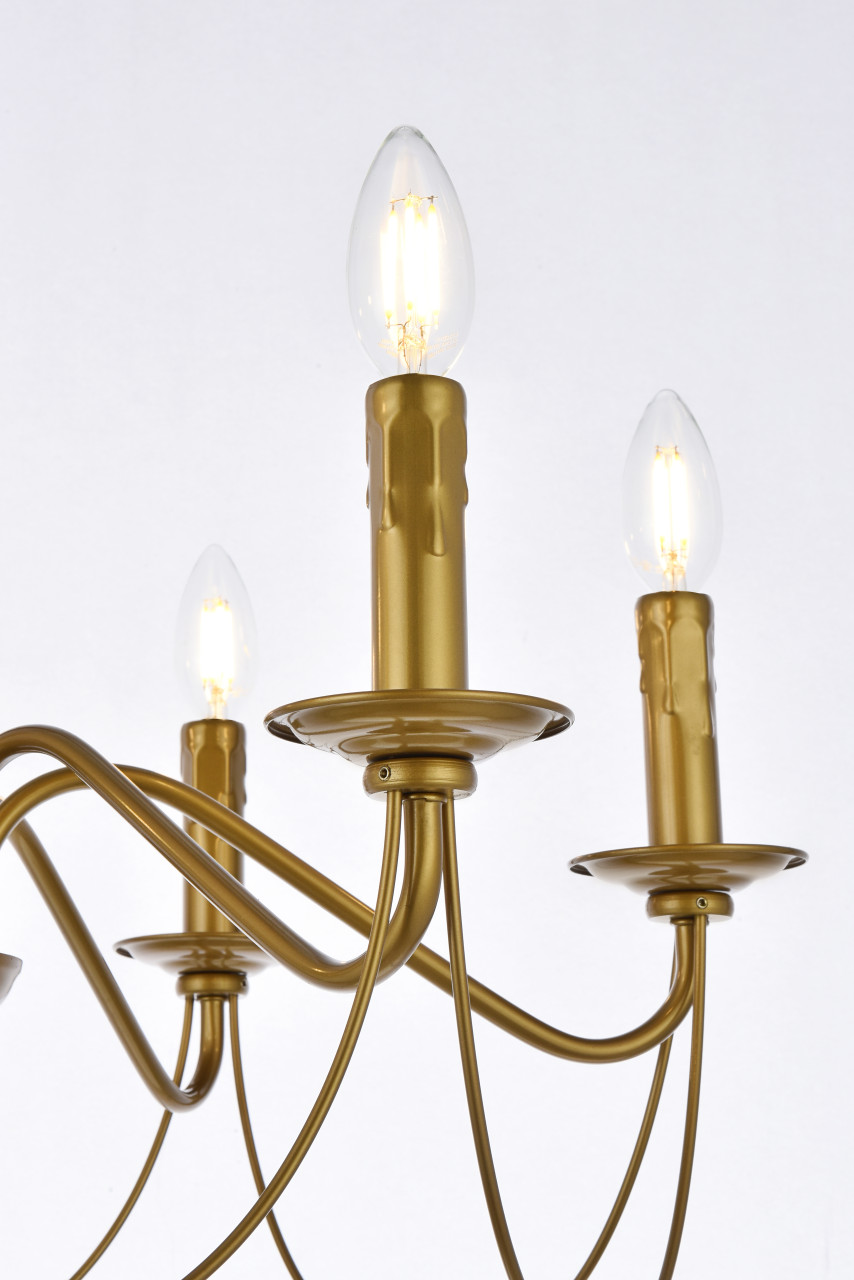Living Disrict LD7048D24BR Westley 6 lights pendant in brass