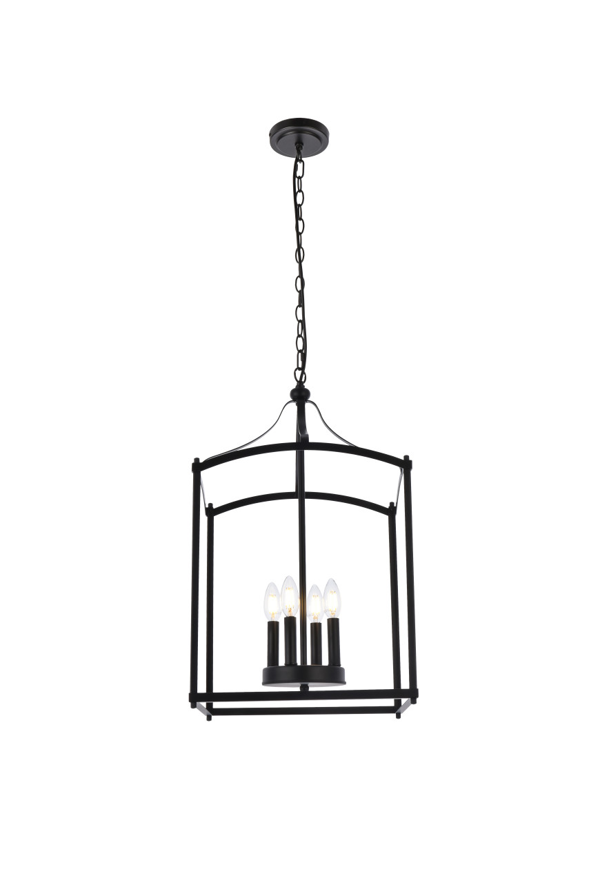 Living Disrict LD7070D15BK Janet 4 lights pendant in black