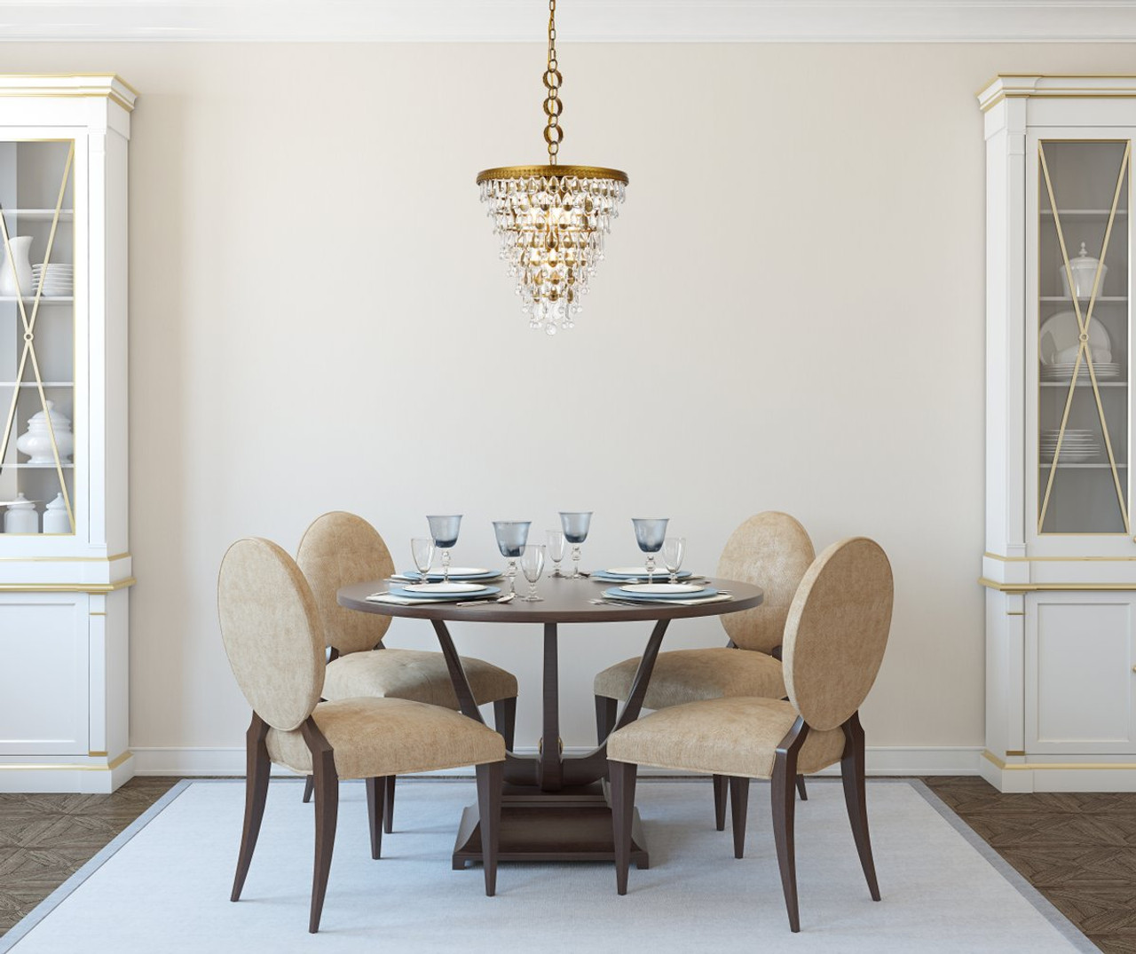 Elegant Lighting 1219D18BR/RC  Nordic 5 lights brass pendant Elegant Lighting 1219D18BR/RC  Nordic 5 lights brass pendant