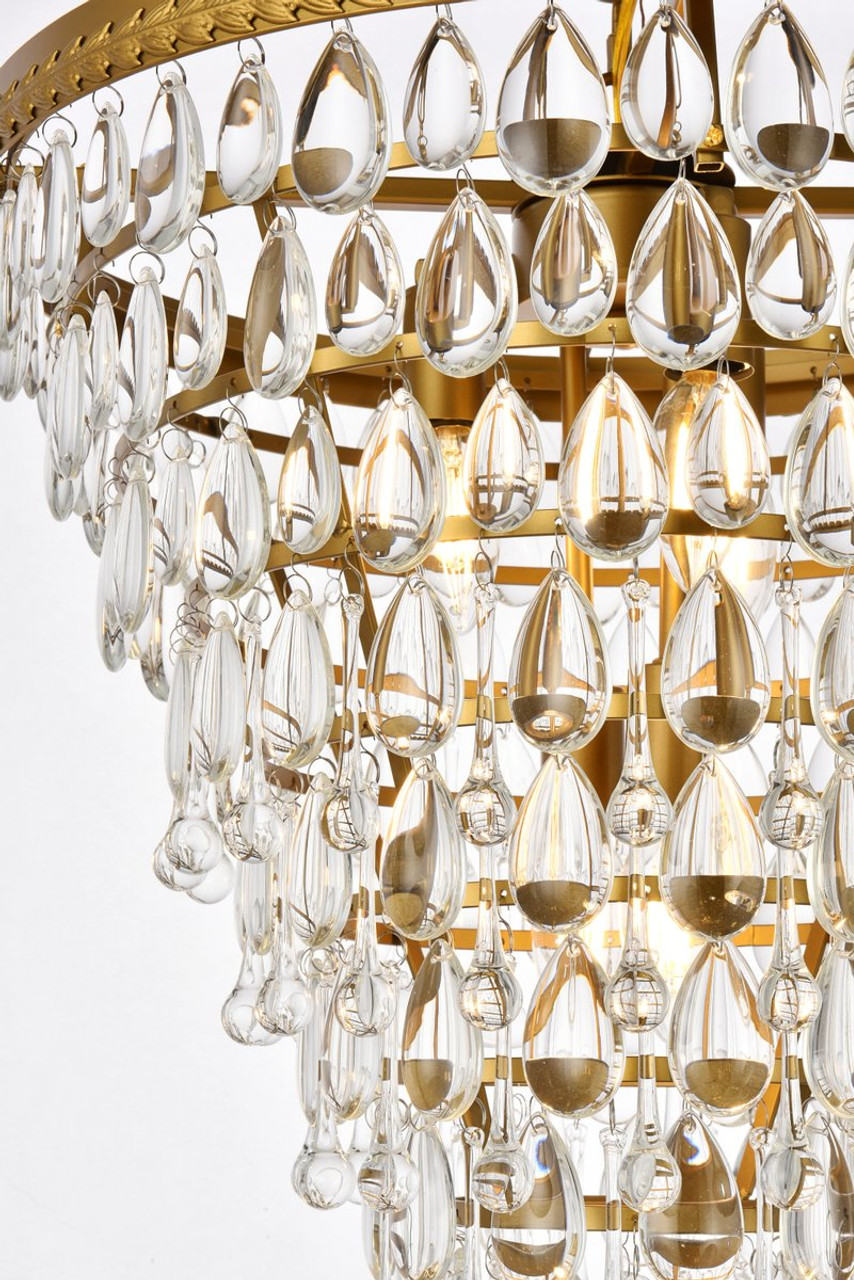 Elegant Lighting 1219D18BR/RC  Nordic 5 lights brass pendant Elegant Lighting 1219D18BR/RC  Nordic 5 lights brass pendant