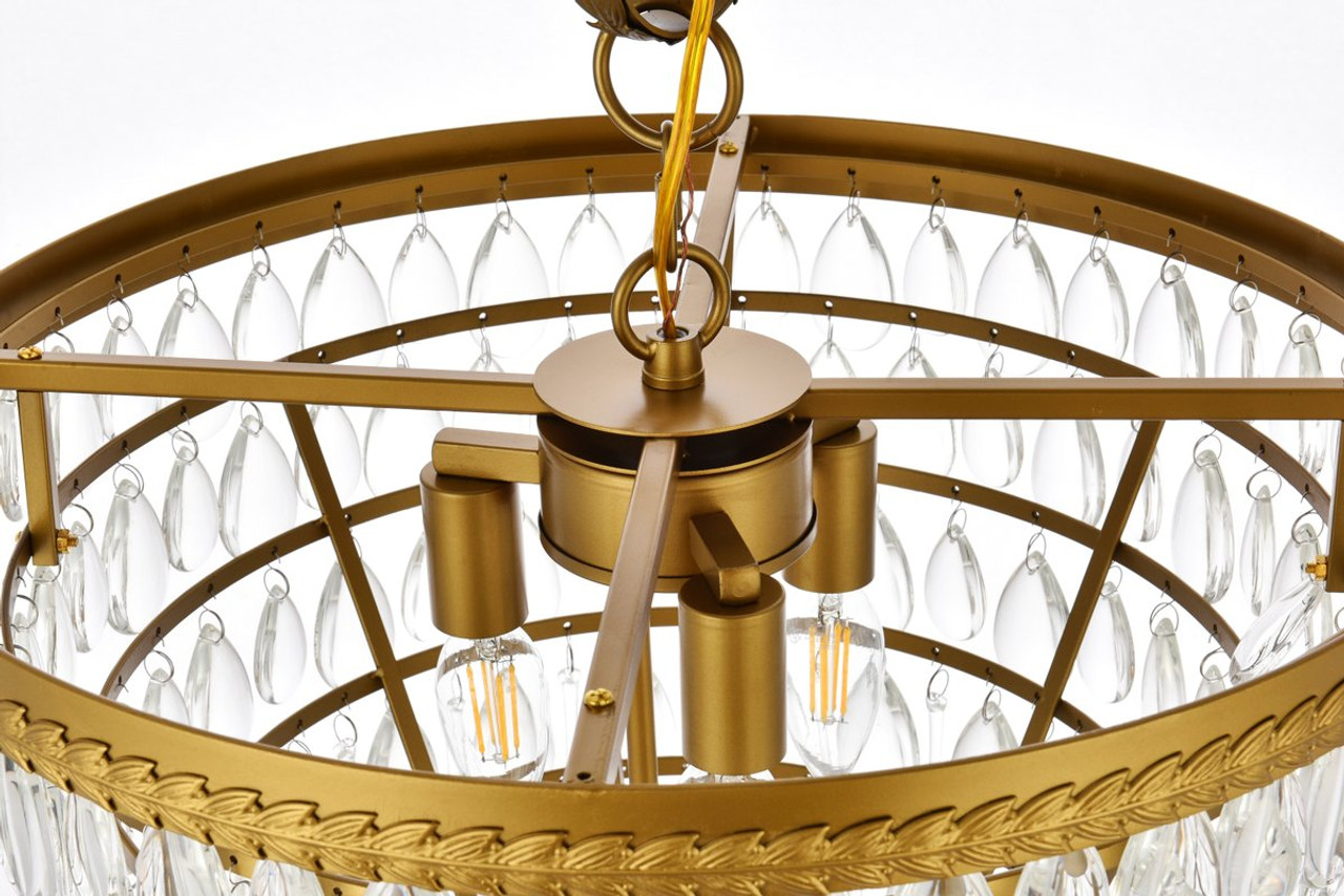 Elegant Lighting 1219D18BR/RC  Nordic 5 lights brass pendant Elegant Lighting 1219D18BR/RC  Nordic 5 lights brass pendant