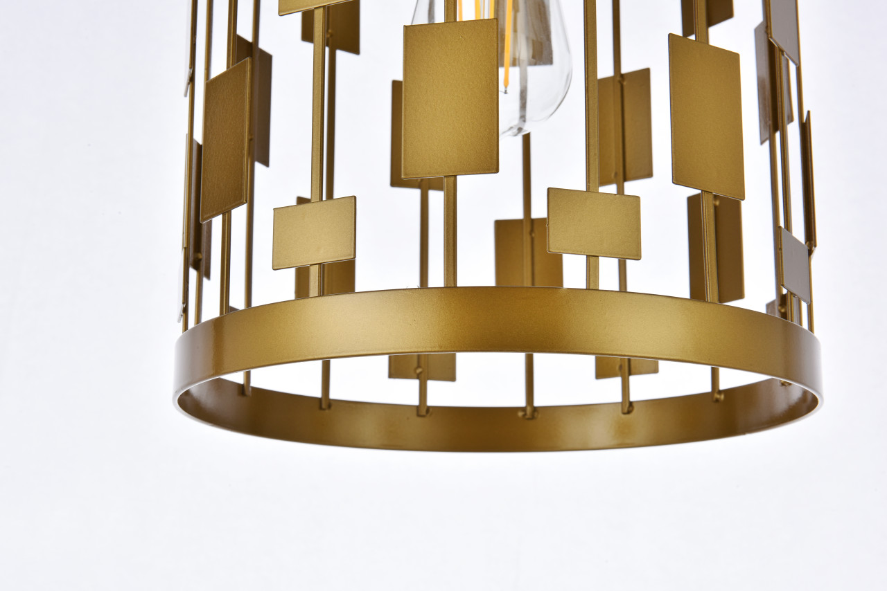 Living Disrict LD7073D9BR Levante 1 light pendant in brass