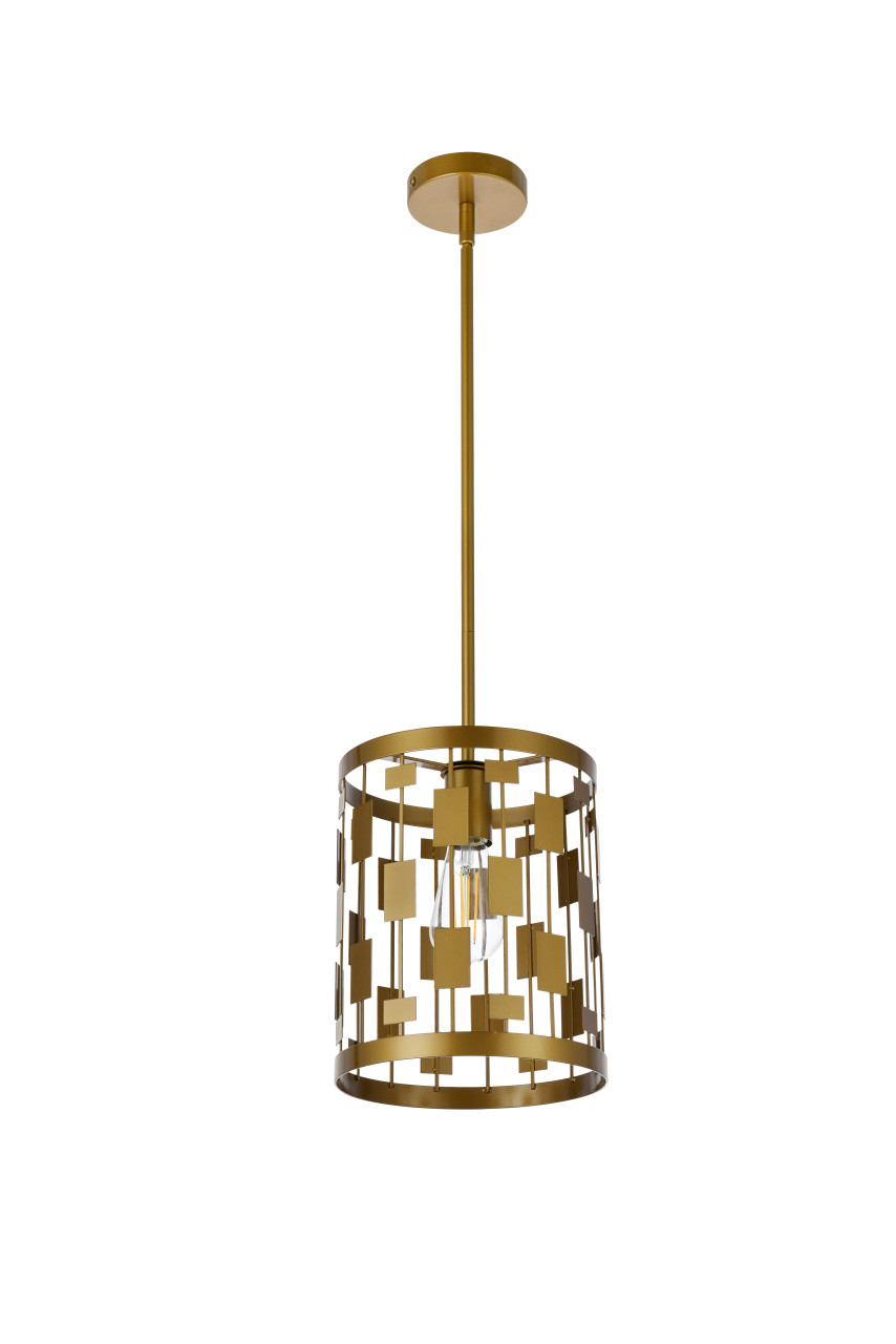 Living Disrict LD7073D9BR Levante 1 light pendant in brass