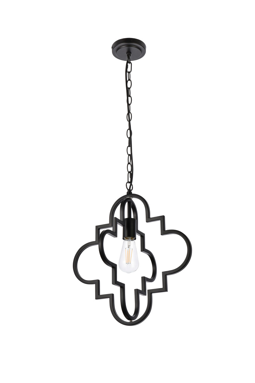 Living Disrict LD7063D16BK Sandara 1 light pendant in black