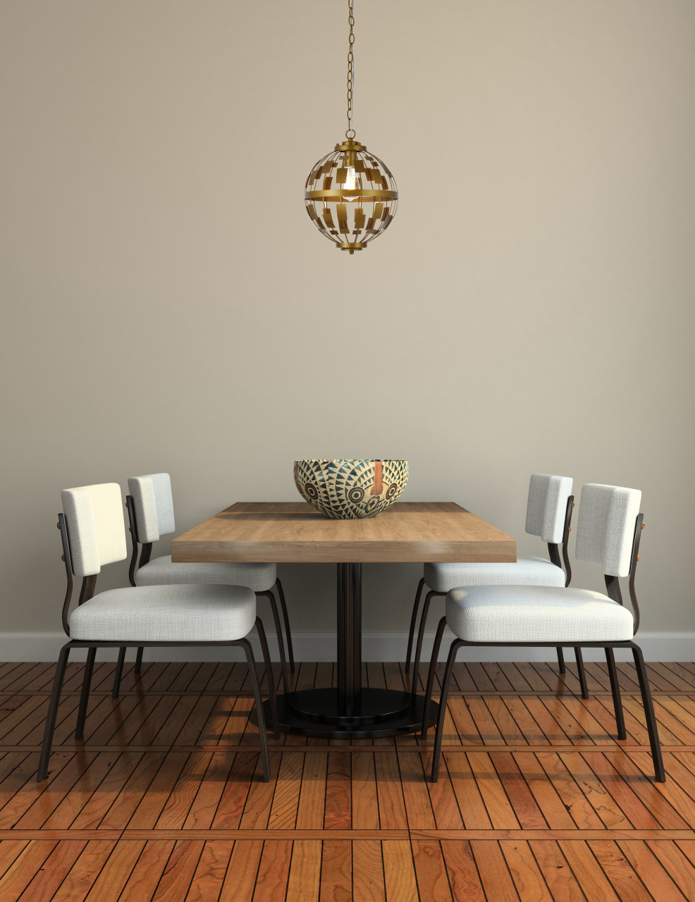 Living Disrict LD7075D12BR Levante 1 light pendant in brass