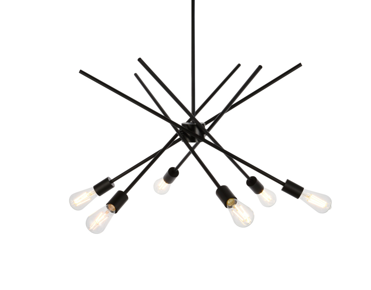 Living Disrict LD7054D32BK Armin 6 lights pendant in black