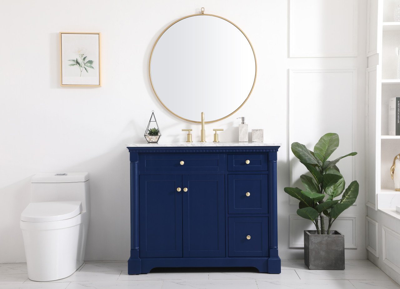 Elegant Décor VF53042BL 42 inch single bathroom vanity in  Blue