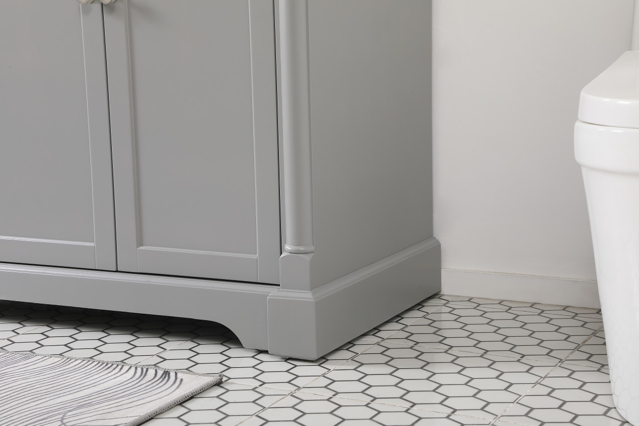 Elegant Décor VF53072DGR 72 inch double bathroom vanity in Grey