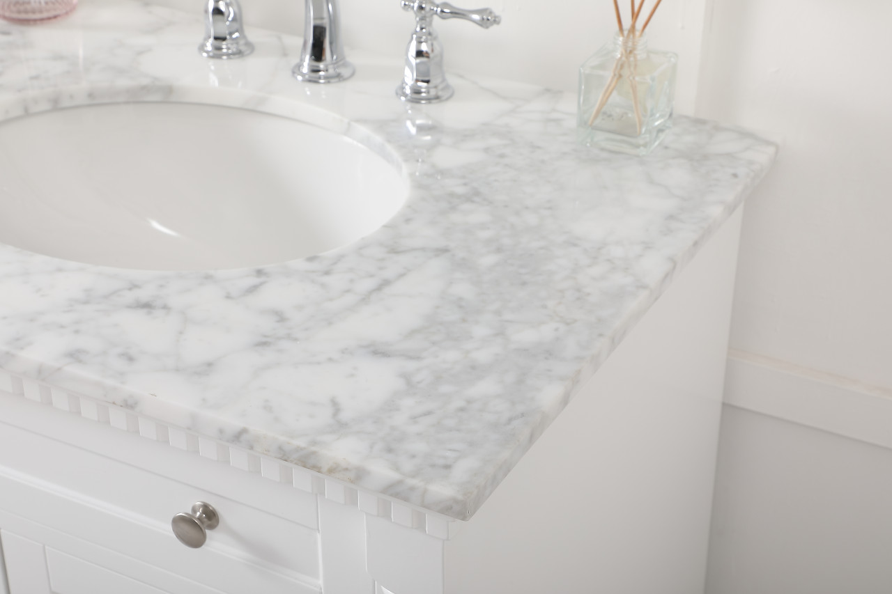 Elegant Décor VF53072DWH 72 inch double bathroom vanity in White