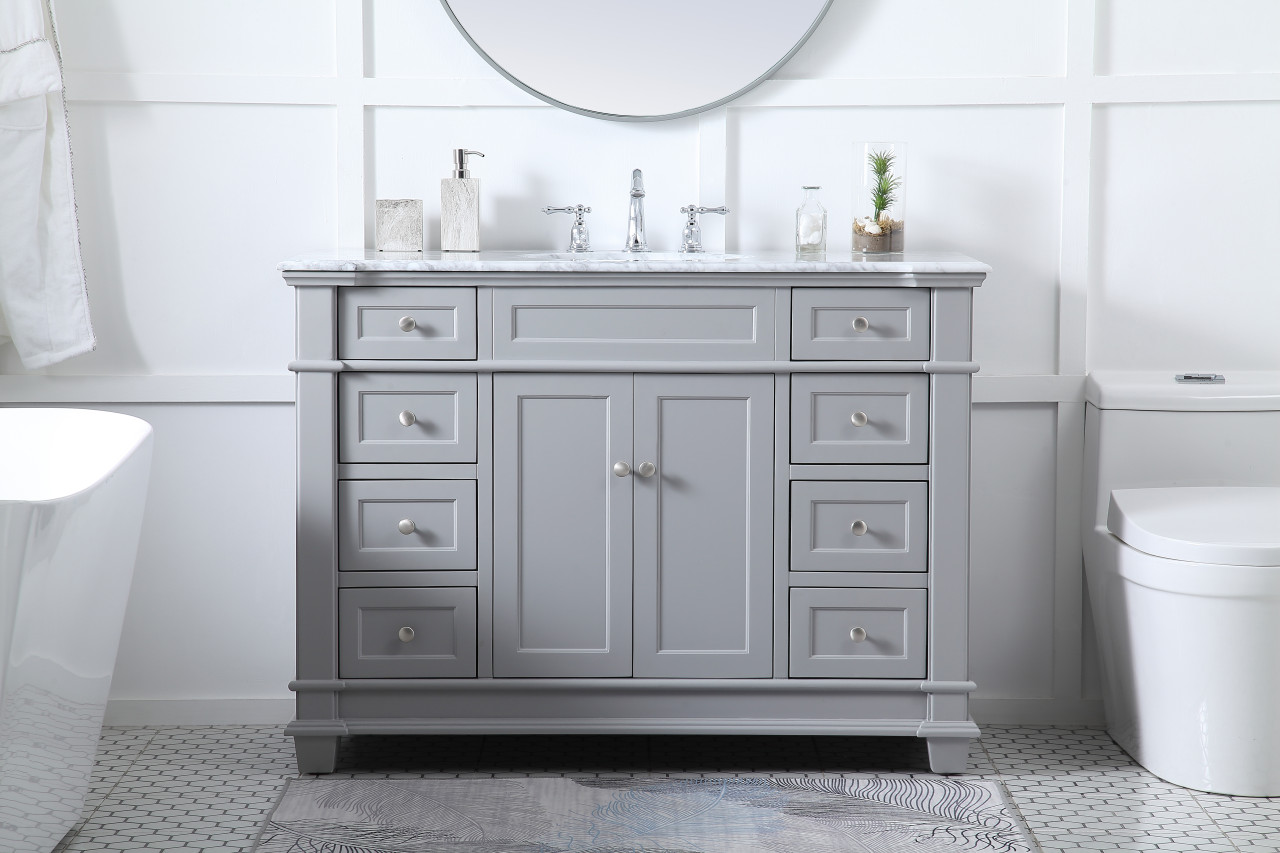 Elegant Decor VF50048GR 48 inch Single Bathroom Vanity set in Grey