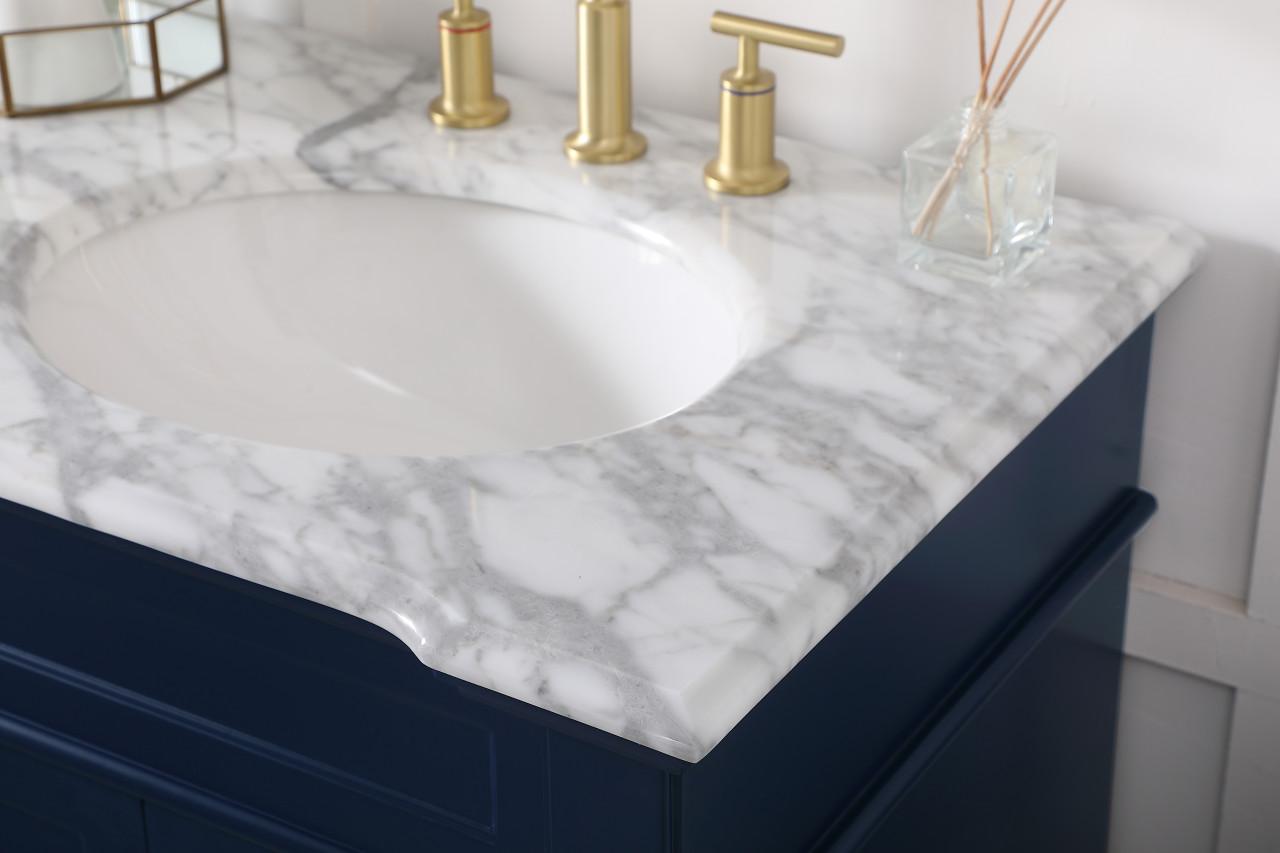 Elegant Decor VF50060DBL 60 inch Double Bathroom Vanity set in Blue