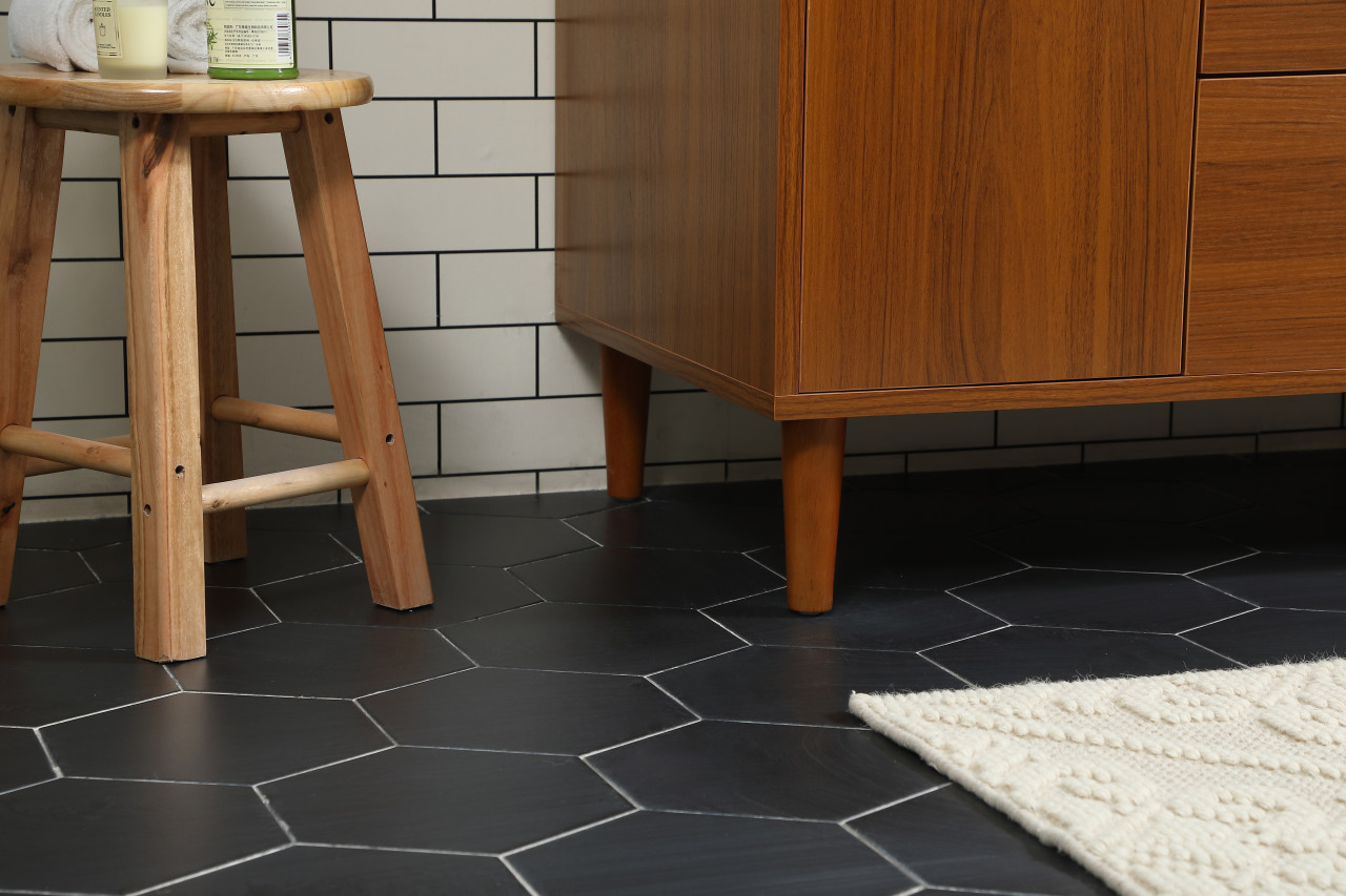 Elegant Décor VF47036MTK-BS 36 inch bathroom vanity in Teak with backsplash