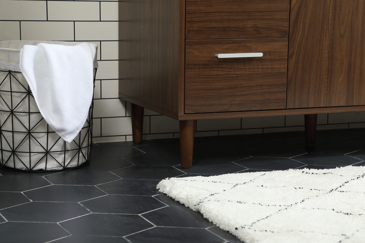 Elegant Décor VF47048MWT-BS 48 inch bathroom vanity in Walnut with backsplash