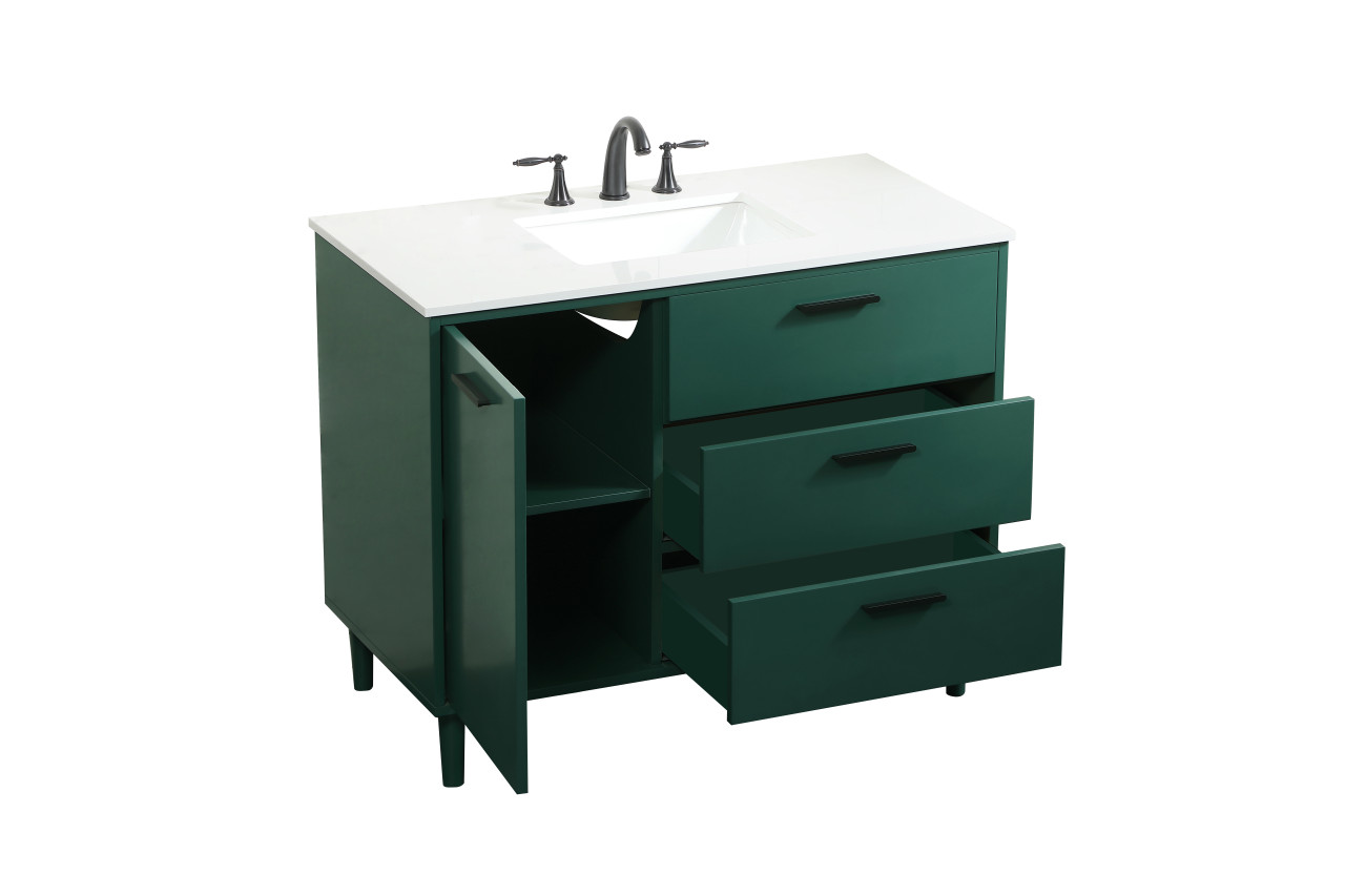 Elegant Décor VF47042MGN 42 inch bathroom vanity in Green