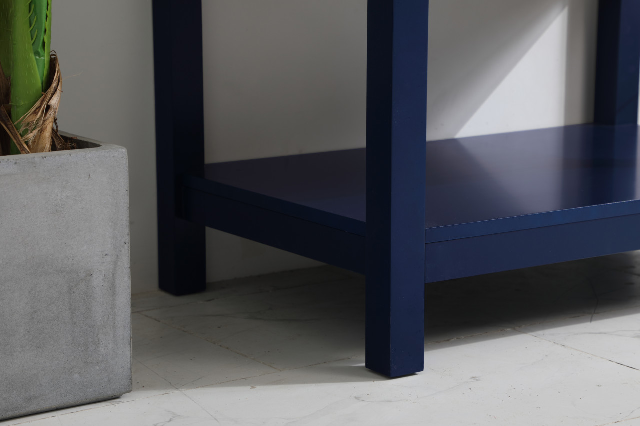 Elegant Decor VF19030BL-BS 30 inch Single Bathroom Vanity in Blue with Backsplash