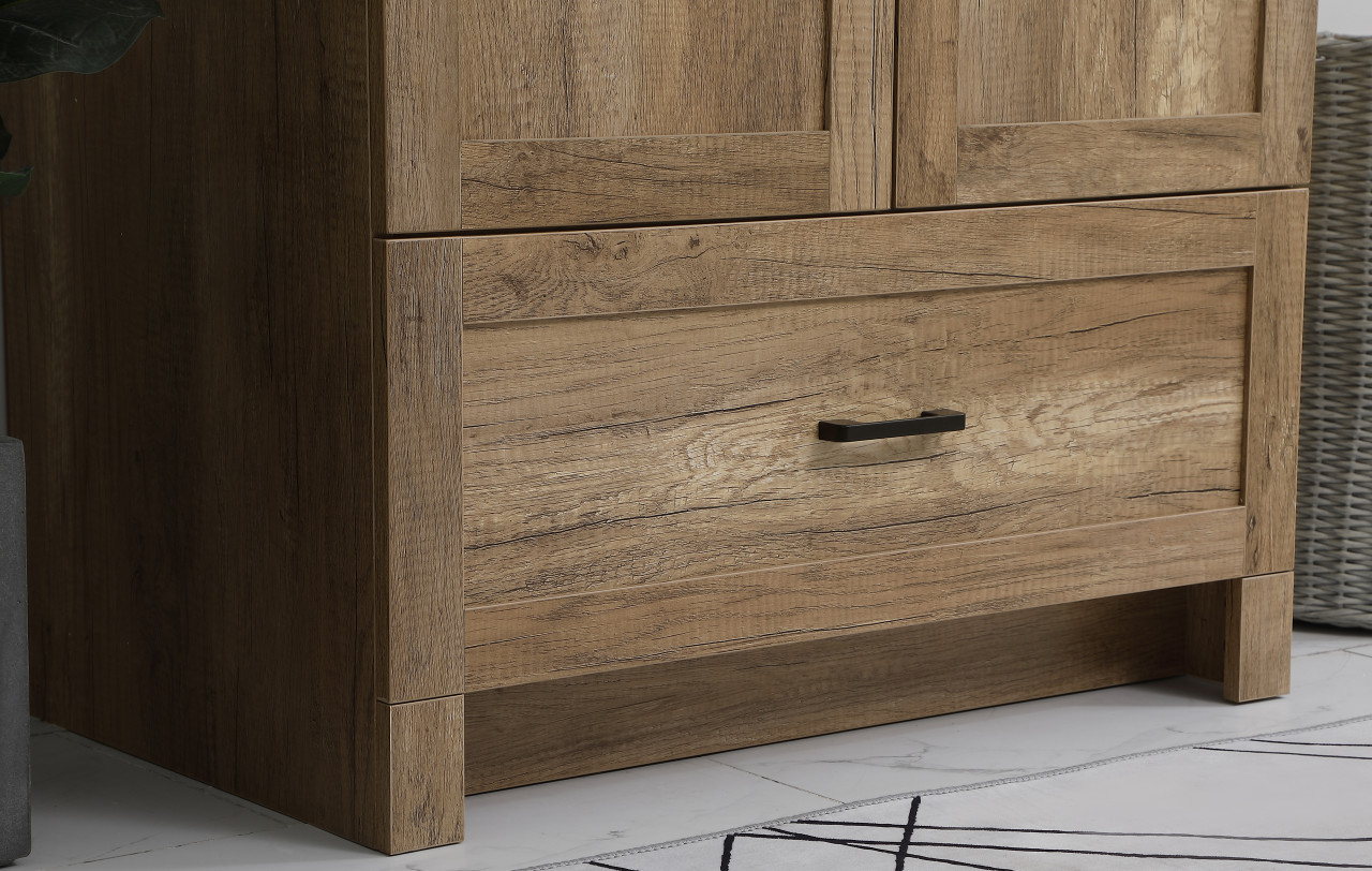 Elegant Decor VF2830NT-BS 30 inch Single Bathroom Vanity in Natural oak with Backsplash