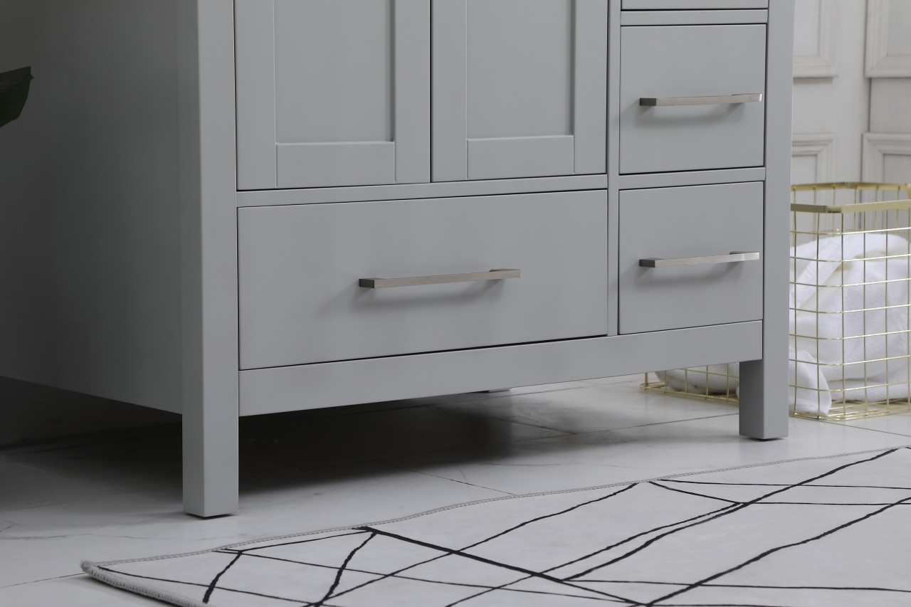 Elegant Decor VF18832GR-BS 32 inch Single Bathroom Vanity in Gray with Backsplash