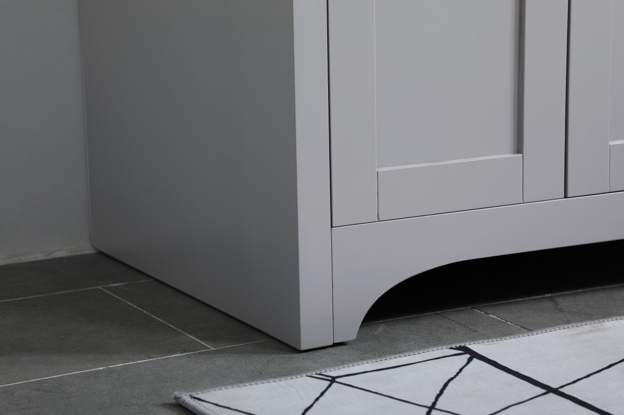 Elegant Decor VF17036GR-BS 36 inch Single Bathroom Vanity in Grey with Backsplash