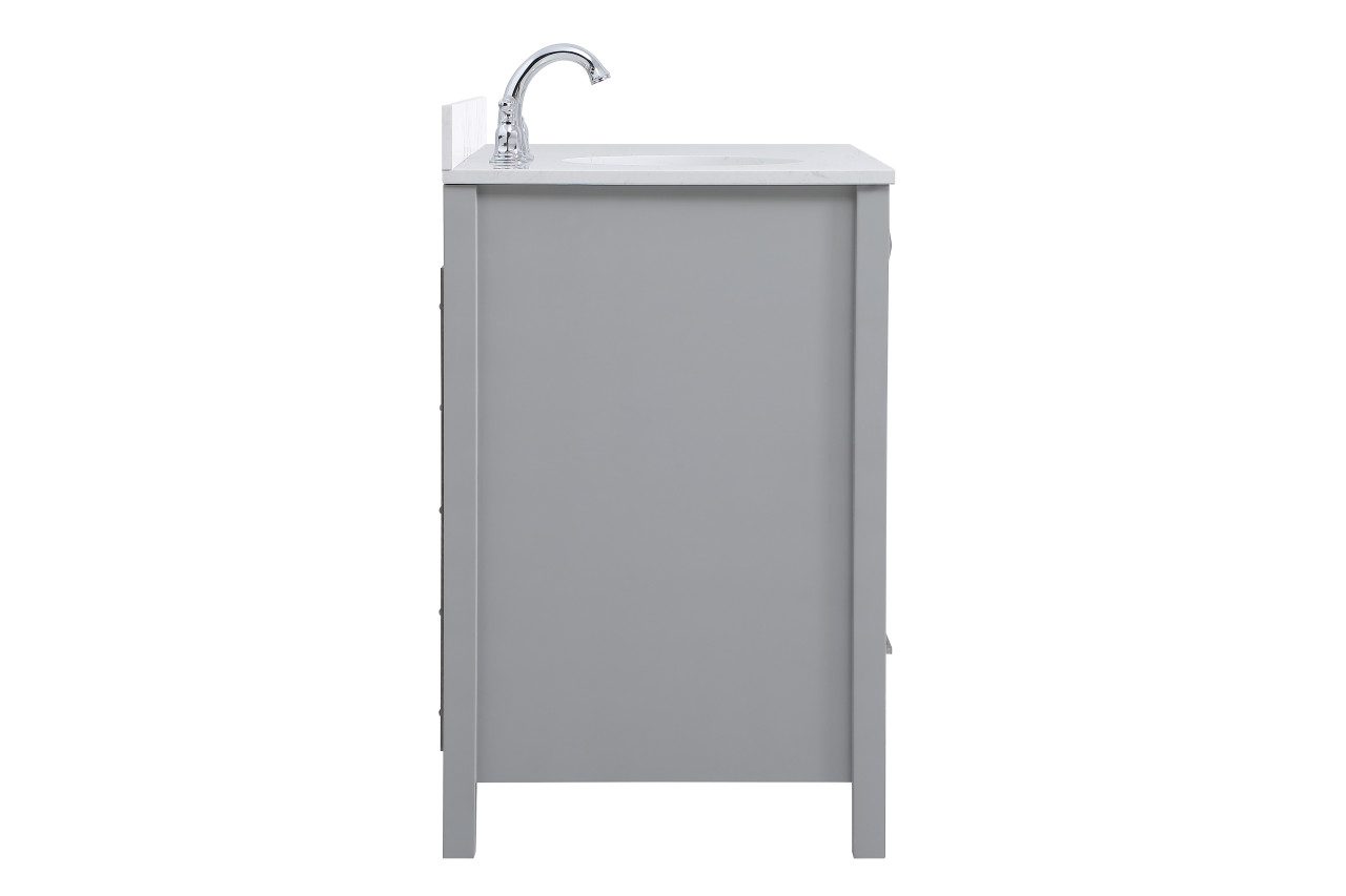 Elegant Decor VF18842GR-BS 42 inch Single Bathroom Vanity in Gray with Backsplash