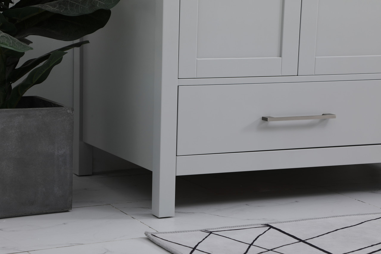 Elegant Decor VF18842GR-BS 42 inch Single Bathroom Vanity in Gray with Backsplash