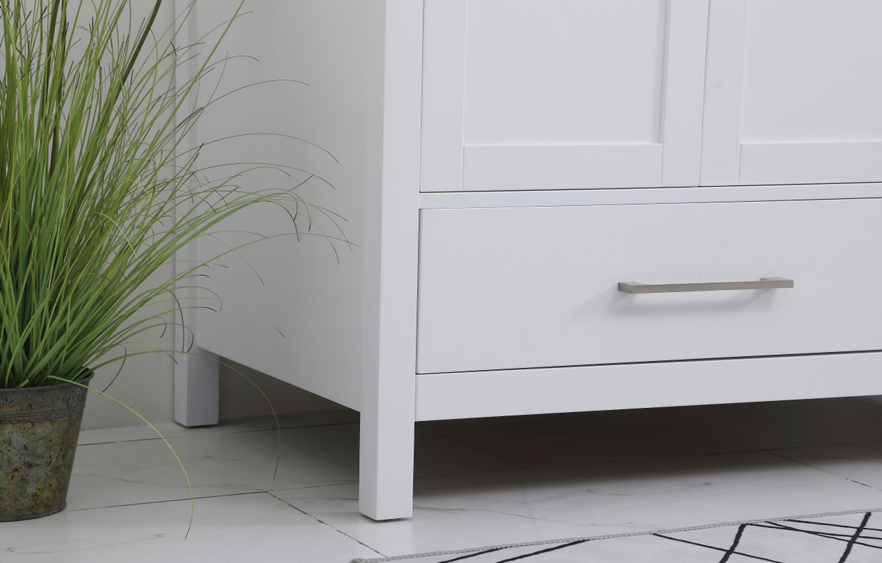 Elegant Decor VF18842WH-BS 42 inch Single Bathroom Vanity in White with Backsplash