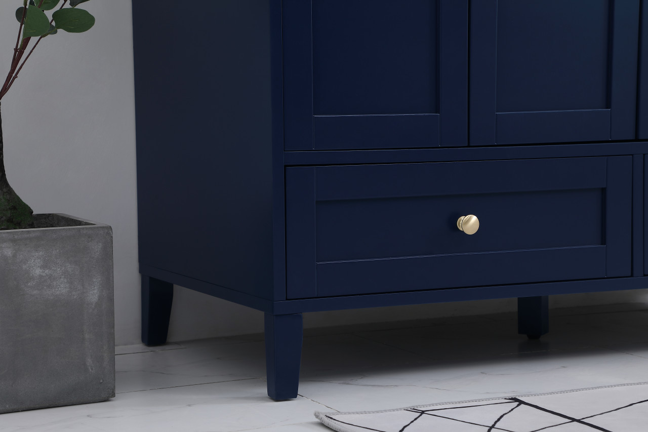 Elegant Decor VF18048BL-BS 48 inch Single Bathroom Vanity in Blue with Backsplash