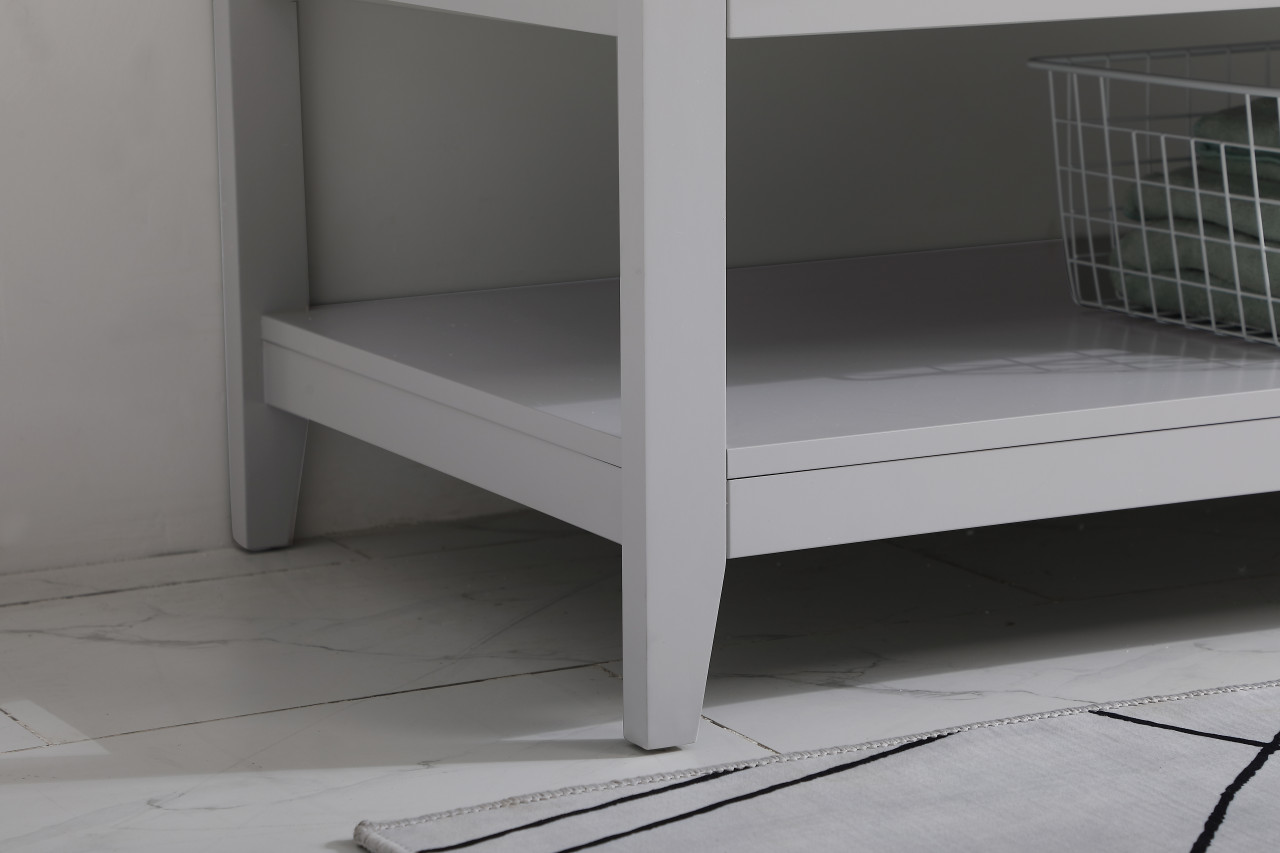 Elegant Decor VF16048GR-BS 48 inch Single Bathroom Vanity in Grey with Backsplash