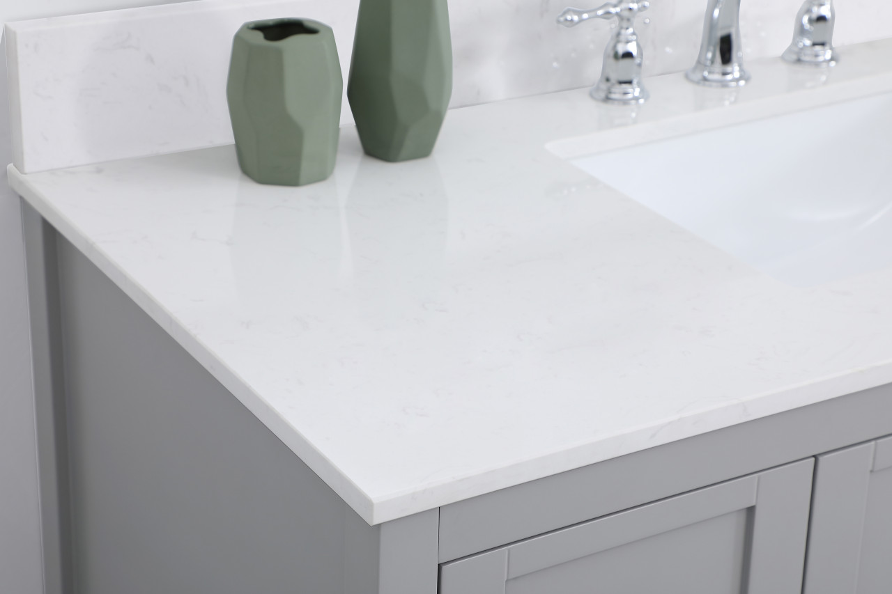 Elegant Decor VF16448GR-BS 48 inch Single Bathroom Vanity in Gray with Backsplash