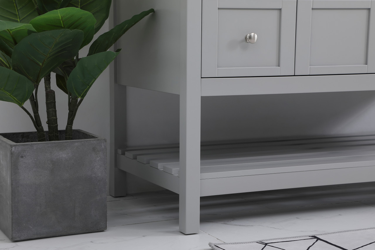 Elegant Decor VF16448GR-BS 48 inch Single Bathroom Vanity in Gray with Backsplash