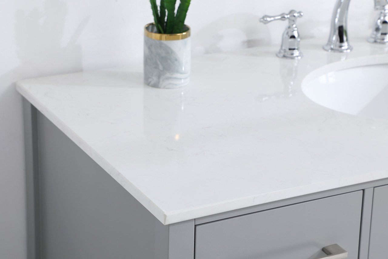 Elegant Decor VF18848GR-BS 48 inch Single Bathroom Vanity in Gray with Backsplash