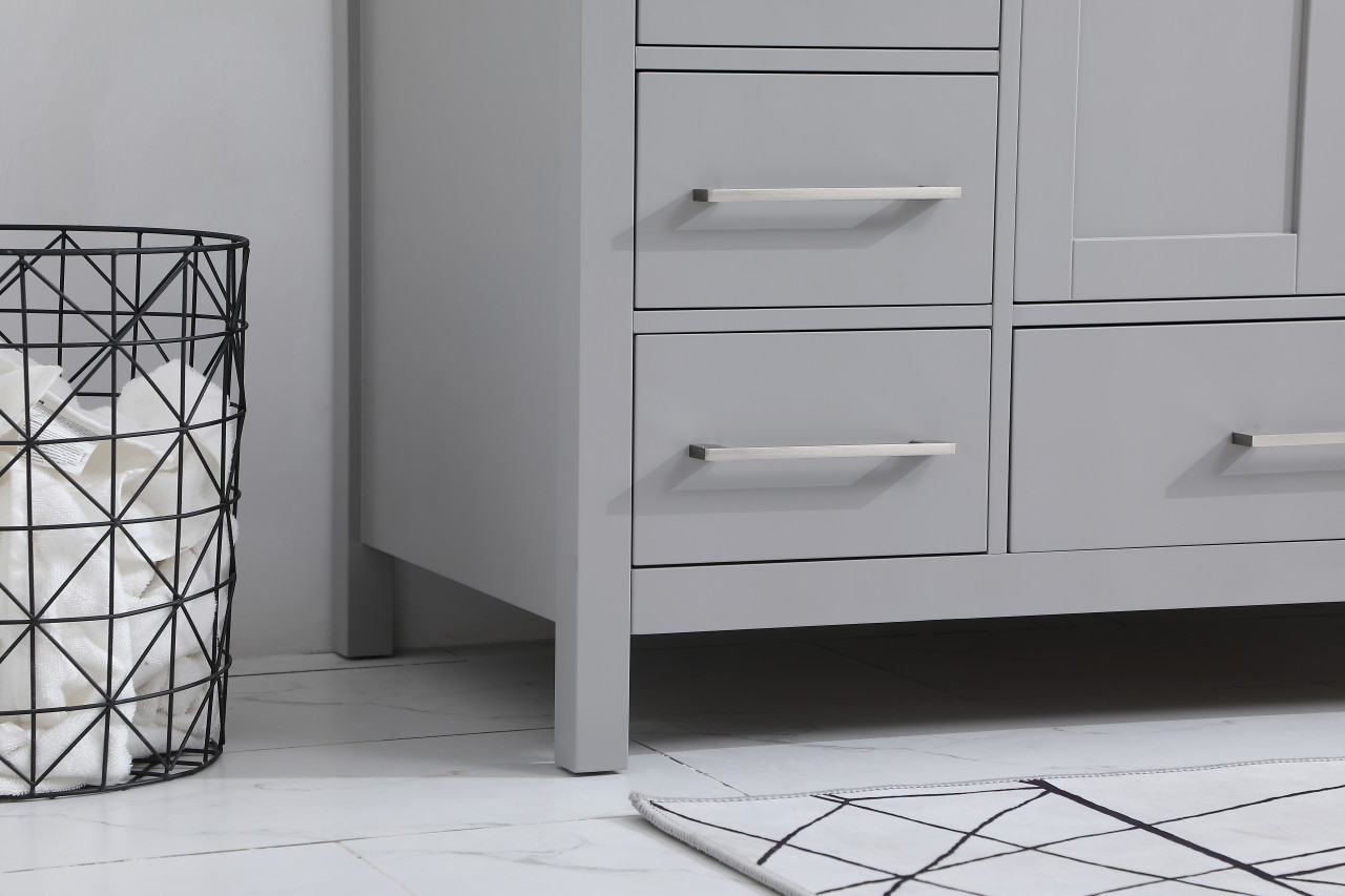 Elegant Decor VF18848GR-BS 48 inch Single Bathroom Vanity in Gray with Backsplash