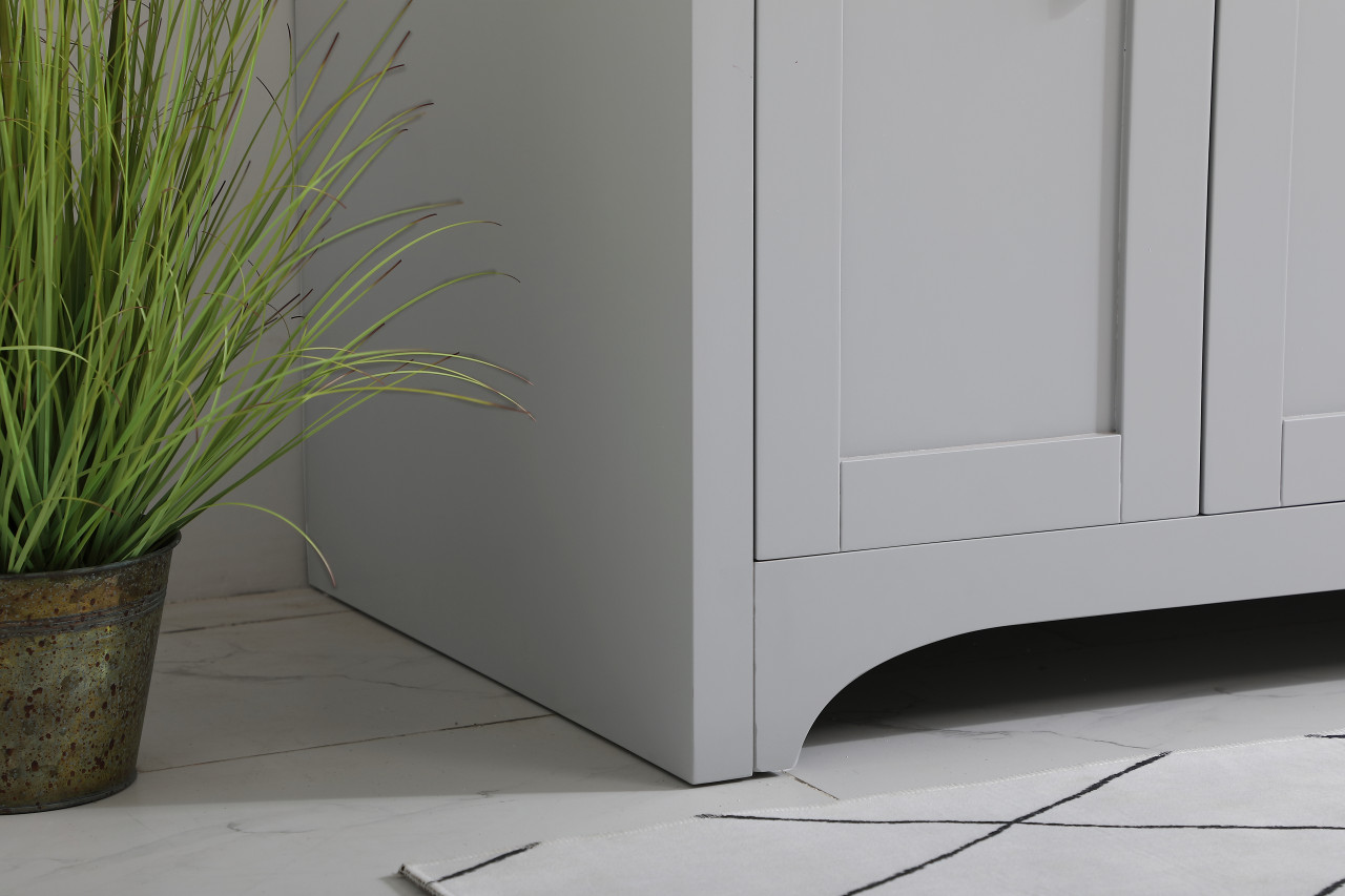 Elegant Decor VF17048GR-BS 48 inch Single Bathroom Vanity in Grey with Backsplash