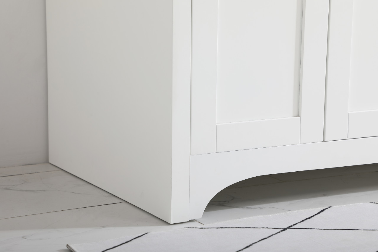 Elegant Decor VF17048WH-BS 48 inch Single Bathroom Vanity in White with Backsplash