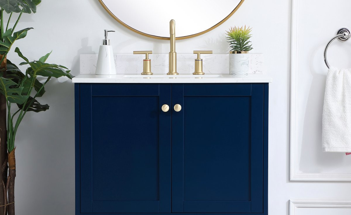 Elegant Decor BS1132CW 32 inch Backsplash in calacatta white