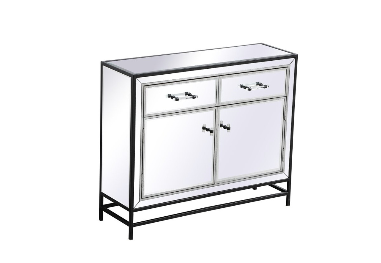 Elegant Decor MF72038BK James 38 in. mirrored cabinet in black