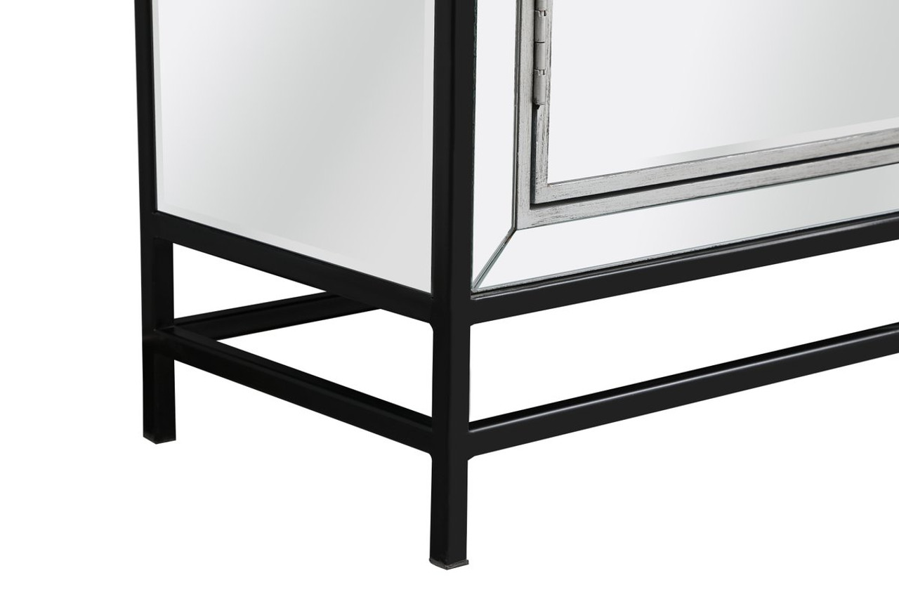 Elegant Decor MF72038BK James 38 in. mirrored cabinet in black