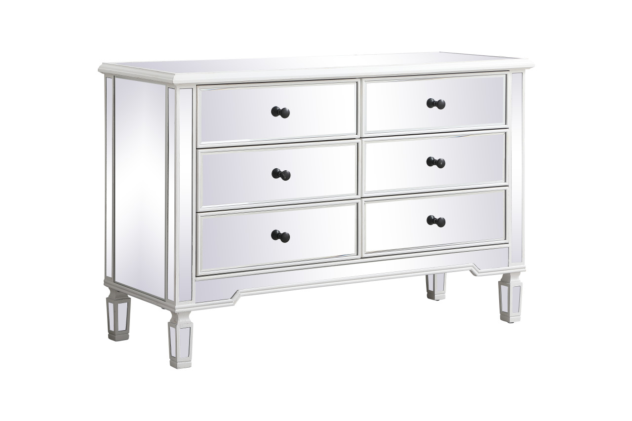 Elegant Decor MF6-1017AW 48 inch mirrored cabinet in antique white