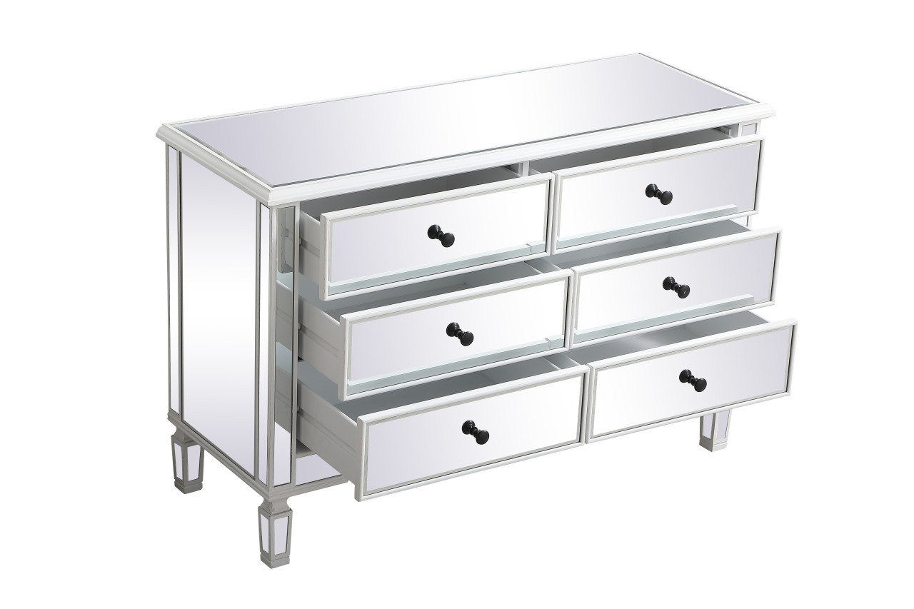 Elegant Decor MF6-1017AW 48 inch mirrored cabinet in antique white