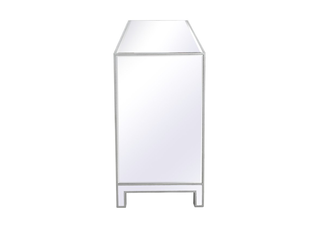 Elegant Décor MF73672S Reflexion 72 in. mirrored six drawer chest in antiqueSilver Elegant Décor MF73672S Reflexion 72 in. mirrored six drawer chest in antiqueSilver