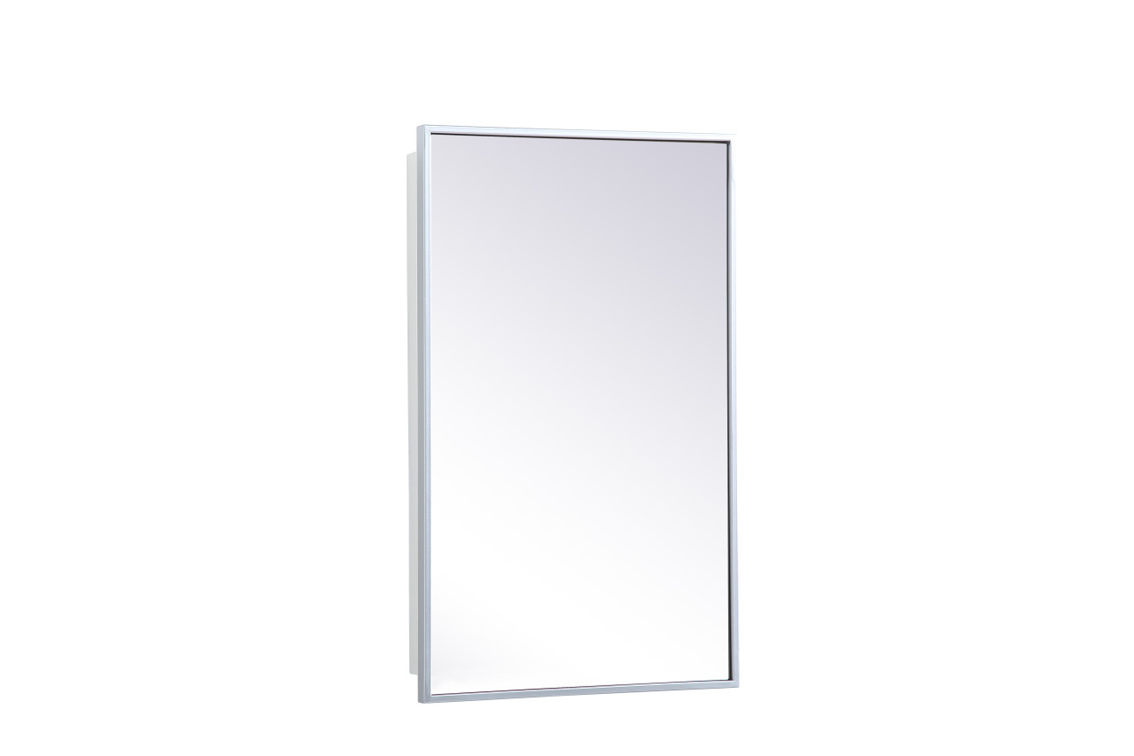 Elegant Decor MR571728S Metal mirror medicine cabinet 17 inch x 28 inch inSilver