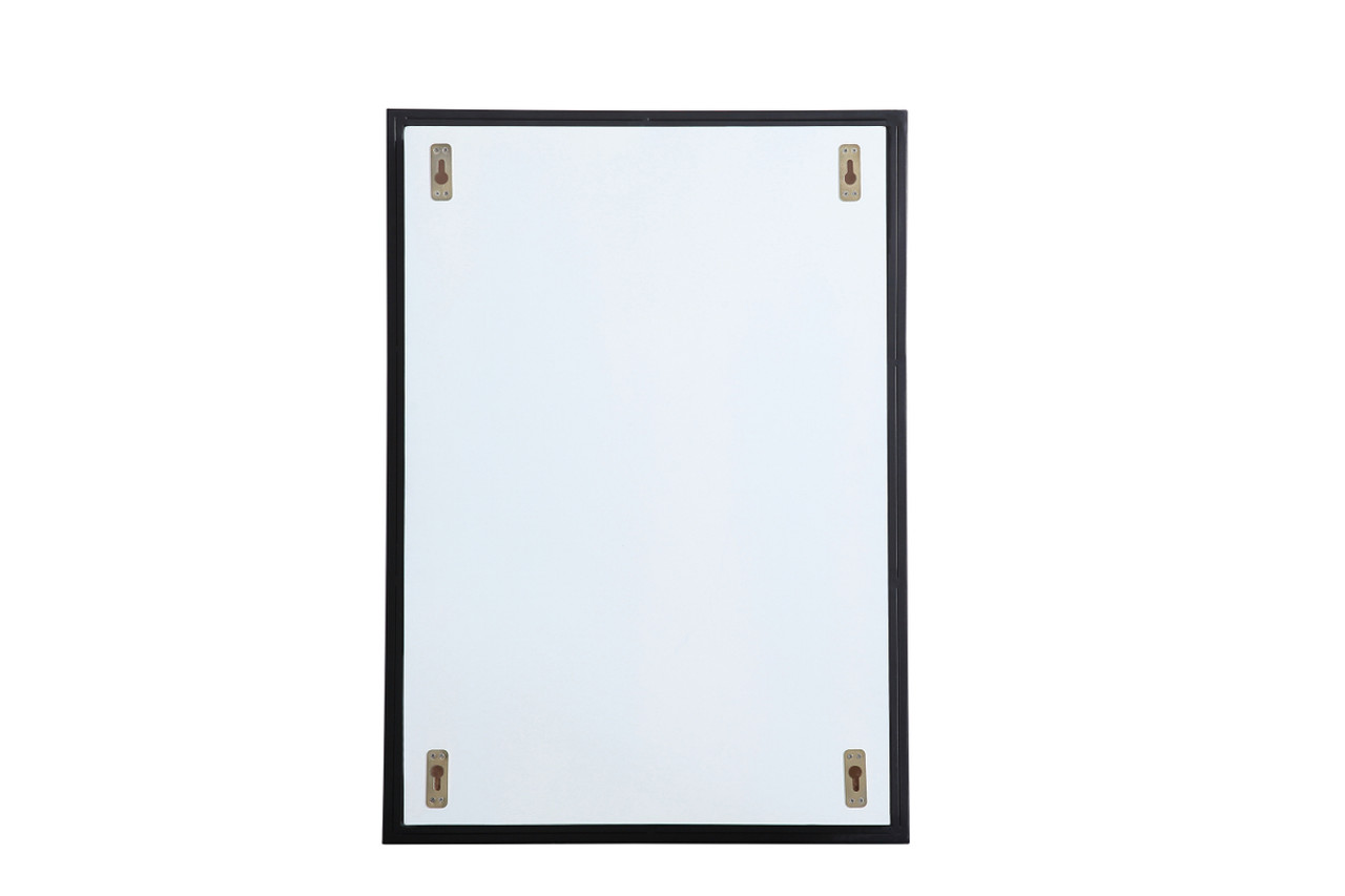 Elegant Decor MR572028BLK Metal mirror medicine cabinet 20 inch x 28 inch in Black