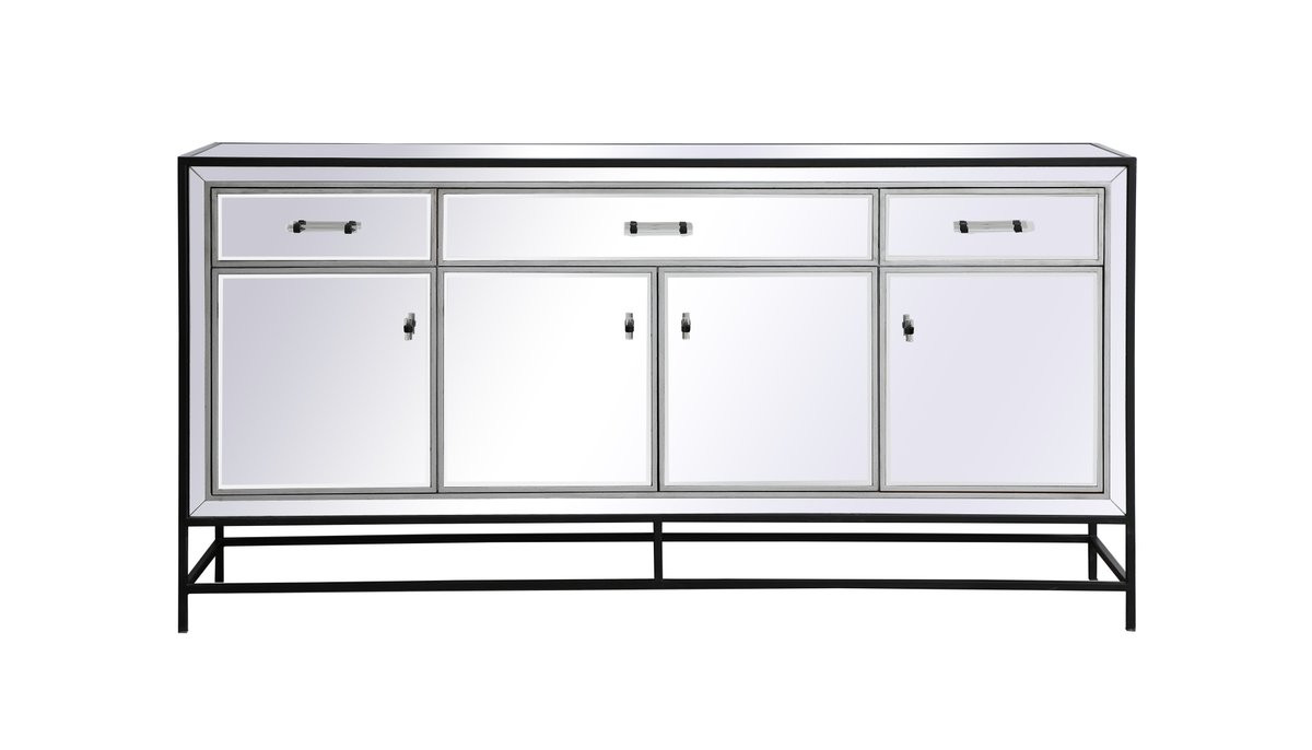 Elegant Décor James 72 in. mirrored credenza - Thumbnail 5