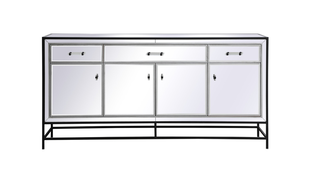 Elegant Décor James 72 in. mirrored credenza - Thumbnail 2